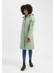 TRAVELIN' Płaszcz przejściowy "Uvana" w kolorze zielonym rozmiar: 3XL. Zielone płaszcze Travelin', s, bez wzorów, bez kaptura. Za 478.99 zł.