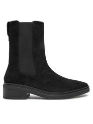 Calvin Klein Sztyblety HW0HW02191 Czarny. Czarne botki Calvin Klein, bez wzorów, ze skóry, bez obcasa, na płaskiej podeszwie, bez zapięcia. Za 379.99 zł.