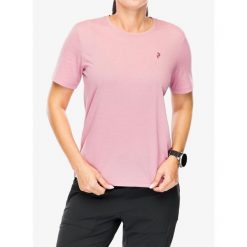 Koszulka z nadrukiem damska Peak Performance Explore Graphic Tee. Czerwone t-shirty sportowe Peak Performance, bez wzorów, bez ramiączek. Za 167.99 zł.