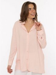 Zwillingsherz Koszula w kolorze beżowym rozmiar: onesize. Brązowe koszule Zwillingsherz, bez wzorów, bez kołnierzyka, bez ramiączek. Za 113.99 zł.