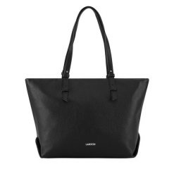 Torebka Lasocki. Czarne shopper bag Lasocki, bez wzorów, bez dodatków. Za 199.99 zł.