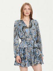 Guess Sukienka codzienna W5BK53 W2770 Niebieski Regular Fit. Niebieskie sukienki Guess, na co dzień, xxl, z aplikacjami, z syntetyku, bez kołnierzyka, bez ramiączek, proste. Za 419.99 zł.