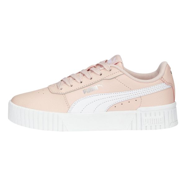 Buty trampki damskie sportowe Puma Carina 2.0. Białe buty sportowe lifestyle Puma, bez wzorów, z materiału, sportowe, bez zapięcia. Za 234.00 zł.