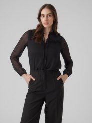 Vero Moda Bluzka Milla 10295551 Czarny Regular Fit. Czarne bluzki Vero Moda, l, bez wzorów, z syntetyku, bez kołnierzyka, bez ramiączek. Za 79.99 zł.