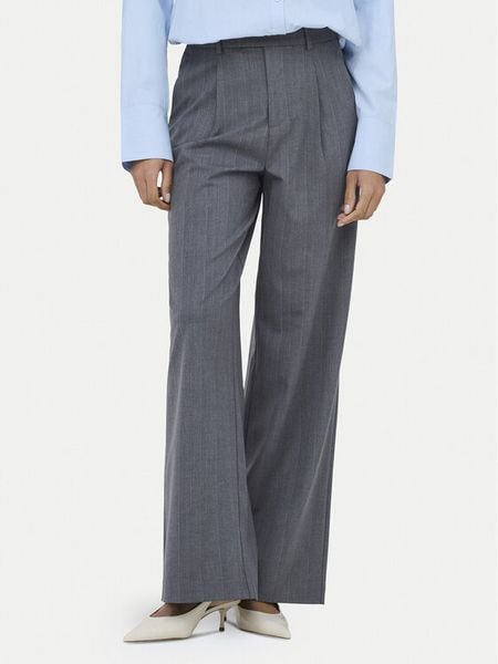 ONLY Spodnie materiałowe Jackie 15364312 Szary Wide Leg. Szare spodnie materiałowe ONLY, bez wzorów, z materiału. Za 127.99 zł.