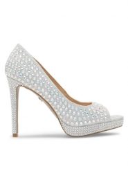 Nine West Szpilki MAIRA SY8020-9NW Srebrny. Szare szpilki Nine West, bez wzorów, z materiału, bez obcasa, na szpilce, bez zapięcia. Za 219.99 zł.