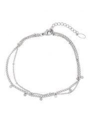 MOODE Bransoletka "Ingrid" z elementami ozdobnymi rozmiar: onesize. Szare bransoletki MOODE, ze stali. Za 39.99 zł.