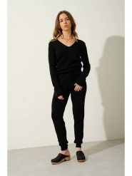AUTHENTIC CASHMERE Kaszmirowe spodnie dresowe "Ferrand" w kolorze czarnym rozmiar: L. Czarne spodnie dresowe AUTHENTIC CASHMERE, bez wzorów, z dresówki. Za 306.73 zł.