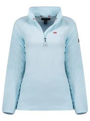 Geographical Norway Bluza polarowa "Tug" w kolorze błękitnym rozmiar: XXL. Niebieskie bluzy bez kaptura Geographical Norway, xxl, bez wzorów, z materiału, bez kaptura. Za 70.57 zł.