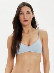 Tommy Hilfiger Góra od bikini UW0UW05307 Błękitny. Niebieskie bikini Tommy Hilfiger, bez wzorów, z syntetyku. Za 129.99 zł.