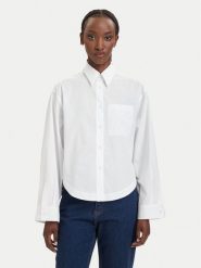 BOSS Koszula C_Boskota-1 50566871 Biały Oversize. Białe koszule Boss, bez wzorów, z bawełny, bez kołnierzyka, bez ramiączek. Za 594.99 zł.