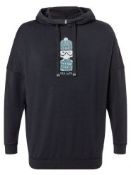 Super.natural Bluza "Snow Cat" w kolorze czarnym rozmiar: M. Czarne bluzy z kapturem super.natural, m, bez wzorów, z wełny, z kapturem. Za 339.99 zł.