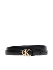 Calvin Klein Pasek Damski Ck Buckle 15Mm Fixed Belt LV04F7055G Czarny. Czarne paski Calvin Klein, bez wzorów, ze skóry. Za 149.99 zł.