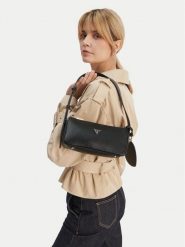 Guess Torebka Isobel Mini HWBG99 32720 Czarny. Czarne torebki klasyczne Guess, z aplikacjami, ze skóry, bez dodatków. Za 304.99 zł.