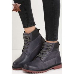Ciemnoszare Skórzane Botki Laidback. Botki marki Born2be. Za 149.99 zł.
