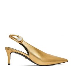 Czółenka GINO ROSSI. Żółte czółenka Gino Rossi, bez wzorów, bez obcasa, bez zapięcia. Za 399.99 zł.