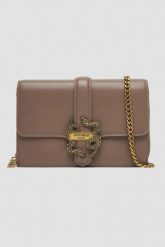 JUST CAVALLI Kopertówka w kolorze taupe Iconic Snakes - Style 13. Brązowe kopertówki Just Cavalli, bez wzorów, ze skóry ekologicznej, bez dodatków. W wyprzedaży za 410.99 zł.
