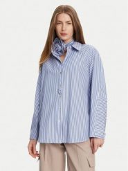 Marella Koszula Von 2513111014 Błękitny Relaxed Fit. Niebieskie koszule Marella, bez wzorów, z bawełny, bez kołnierzyka, bez ramiączek. Za 656.75 zł.