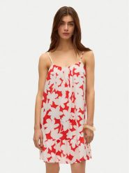 Vero Moda Sukienka letnia Dicthe 10323634 Czerwony Regular Fit. Czerwone sukienki Vero Moda, s, bez wzorów, z bawełny, bez kołnierzyka, bez ramiączek. Za 119.99 zł.