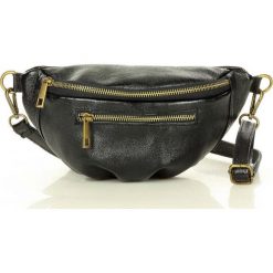 Listonoszka nerka Marco Mazzini metaliczny czarny L228h. Czarne nerki i saszetki bez wzorów, ze skóry, eleganckie, małe, bez dodatków. Za 169.99 zł.