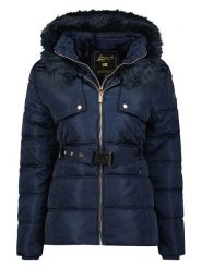 Geographical Norway Kurtka pikowana "Diamentera" w kolorze granatowym rozmiar: L. Niebieskie kurtki Geographical Norway, l, bez wzorów, z puchu, bez kaptura. Za 368.96 zł.