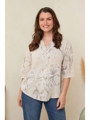 Curvy Lady Bluzka w kolorze beżowym rozmiar: 44/46. Brązowe bluzki Curvy Lady, bez wzorów, klasyczne, bez kołnierzyka, bez ramiączek. Za 92.86 zł.