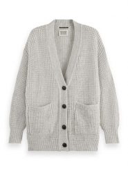 Scotch & Soda Kardigan w kolorze jasnoszarym rozmiar: S. Szare swetry Scotch & Soda, s, bez wzorów, z wełny, bez ramiączek. Za 246.53 zł.