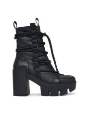 United Nude Trzewiki Grip Desert Mid 1103501165 Czarny. Czarne botki United Nude, bez wzorów, ze skóry, bez obcasa, na słupku, bez zapięcia. Za 1,689.00 zł.