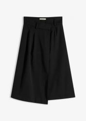 Spódnica midi z mieszanki wiskozy. Czarne spódnice bonprix, bez wzorów, z wiskozy, midi, asymetryczne. Za 149.99 zł.