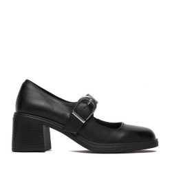Czółenka JENNY. Czarne czółenka Jenny, bez wzorów, bez obcasa, bez zapięcia. Za 139.99 zł.
