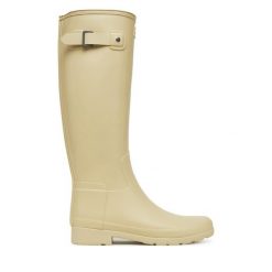 Kalosze Hunter. Szare kalosze Hunter, bez wzorów, bez zapięcia. Za 499.99 zł.