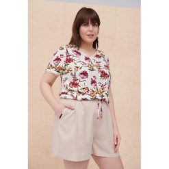 Spodenki Damskie Worrdi Plus Size Jasny Beż. Szorty blue shadow, bez wzorów, z materiału, biznesowe. Za 199.90 zł.