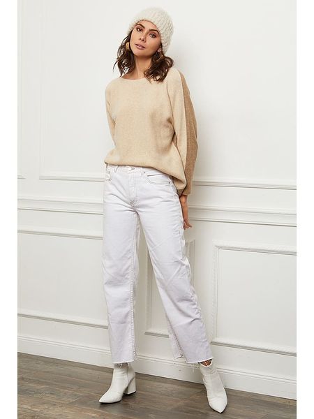 Joséfine Sweter "Aladin" w kolorze beżowo-jasnobrązowym rozmiar: XL. Brązowe swetry Joséfine, xl, bez wzorów, z kaszmiru, bez ramiączek. Za 210.32 zł.