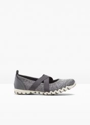Baleriny na co dzień. Szare buty sportowe lifestyle bonprix, bez wzorów, sportowe, bez zapięcia. Za 114.99 zł.