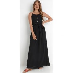 Czarna Sukienka Semazik. Czarne sukienki Born2be, na co dzień, m, z aplikacjami, bez kołnierzyka, bez ramiączek, maxi. Za 109.99 zł.
