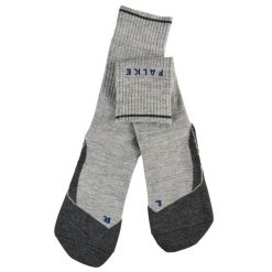 Skarpetki damskie Falke TK2 Wool Silk. Szare skarpetki Falke, bez wzorów, z elastanu. Za 240.50 zł.