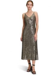 Vera Mont Sukienka w kolorze czarnym rozmiar: 38. Czarne sukienki Vera Mont, bez wzorów, bez kołnierzyka, bez ramiączek, midi. Za 197.17 zł.