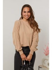 Soft Cashmere Sweter w kolorze jasnobrązowym rozmiar: 34/36. Brązowe swetry Soft Cashmere, bez wzorów, z kaszmiru, klasyczne, bez ramiączek. Za 83.62 zł.