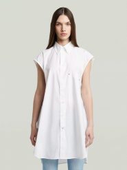 G-Star Koszula w kolorze białym rozmiar: S. Białe koszule G-Star, s, bez wzorów, z bawełny, retro, bez kołnierzyka, bez ramiączek. Za 239.29 zł.