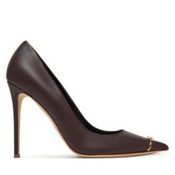 Szpilki Elisabetta Franchi. Brązowe szpilki Elisabetta Franchi, bez wzorów, bez obcasa, na szpilce, bez zapięcia. Za 2,149.00 zł.