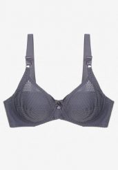 Granatowy Ażurowy Biustonosz z Regulowanymi Ramiączkami Zapinany na Haftki Missana. Niebieskie biustonosze Born2be, w ażurowe wzory. Za 39.99 zł.