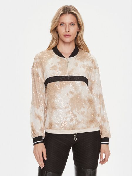 Liu Jo Bluza TA4018 J4623 Beżowy Regular Fit. Brązowe bluzy Liu Jo, m, bez wzorów, z syntetyku, bez ramiączek, bez kaptura. Za 419.99 zł.