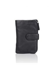 Bellicci Skórzany portfel "Connie" w kolorze czarnym - 9 x 17 x 3 cm rozmiar: onesize. Czarne portfele Bellicci, bez wzorów, z materiału. Za 148.96 zł.