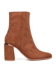 Nine West Botki WFA3000-1 Brązowy. Brązowe botki Nine West, bez wzorów, bez obcasa, na słupku, bez zapięcia. Za 167.99 zł.