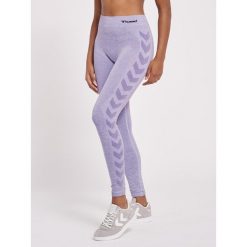 Damskie legginsy mid-rise Hummel CI. Niebieskie legginsy Hummel, bez wzorów, z dzianiny, sportowe. Za 157.00 zł.