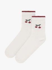 Skarpetki za kostkę damskie SKARPETY. Białe skarpetki Ryłko, bez wzorów, z bawełny. Za 24.99 zł.