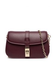Tommy Hilfiger Torebka Th Heritage Chain Crossover AW0AW19319 Bordowy. Czerwone kopertówki Tommy Hilfiger, bez wzorów, ze skóry, wizytowe, bez dodatków. Za 529.99 zł.
