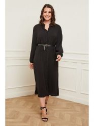 Curvy Lady Sukienka w kolorze czarnym rozmiar: 40/42. Czarne sukienki Curvy Lady, bez wzorów, ze skóry, klasyczne, bez kołnierzyka, bez ramiączek, midi. Za 131.45 zł.