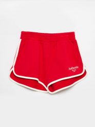 Szorty damskie bawełniane z białą lamówką z kolekcji Authentic czerwone Karnelia 603/ Nakada 603. Czerwone szorty BIG STAR, bez wzorów, z bawełny, retro. W wyprzedaży za 69.99 zł.