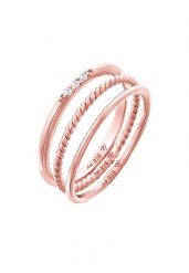 Elli Damski do łączenia Basic zestaw 3 częściowy z kryształami cyrkonii w srebrze 925 Sterling Silver Pierścionki 1 ct. Szare pierścionki Elli, z cyrkonią, srebrne. Za 328.99 zł.